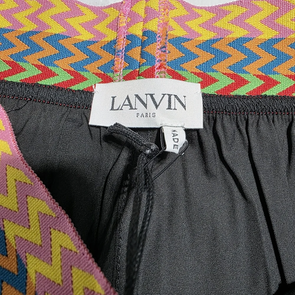 NWT Lanvin Curb Cotton Blend Boxer In Black Sz L